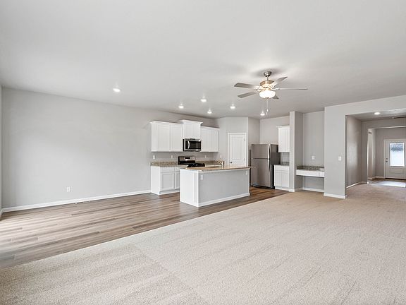 The family room is large enough for all of your furniture.