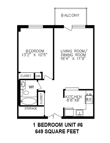 Floor plan 1 Bedroom