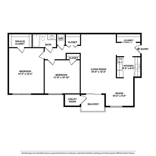 Floor plan 2 Bedroom