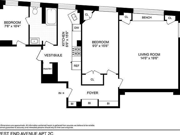 2nd image of 640 W End Ave APT 2C