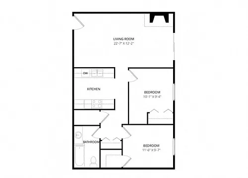 Floor plan 2 bedroom