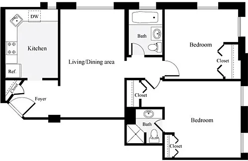 Floor plan 2 Bedrooms D