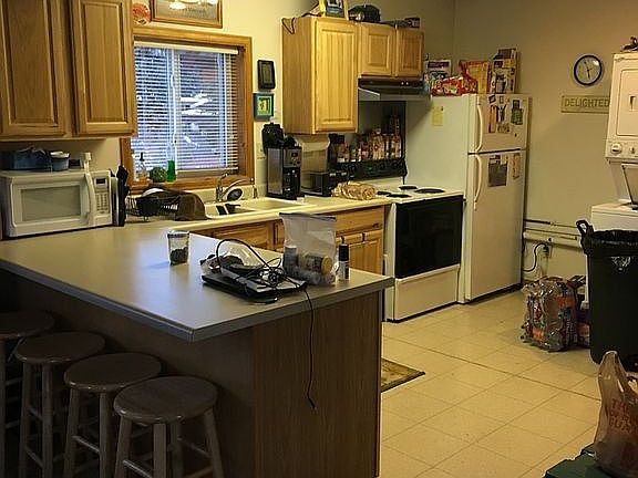 kitchen, washer and drier