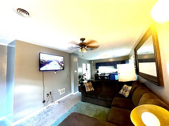 Living room and kitchen