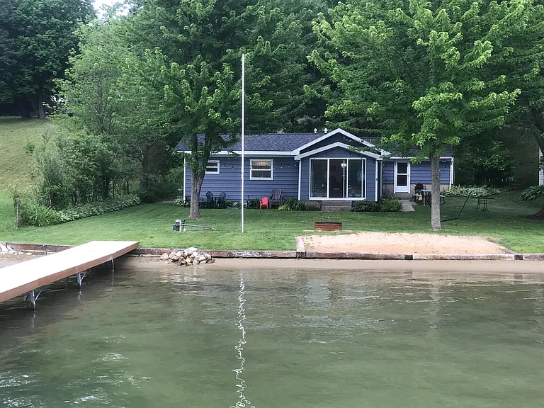 Right on the water.