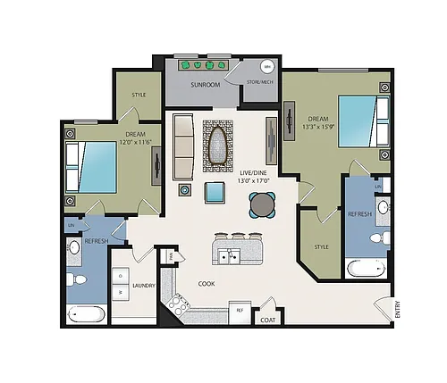 Floor plan B1S