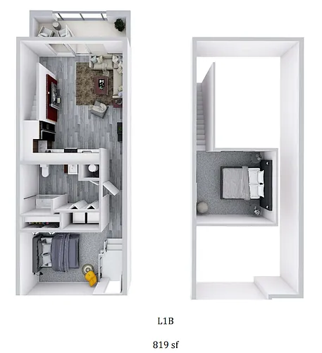 Floor plan L1B - Loft Style