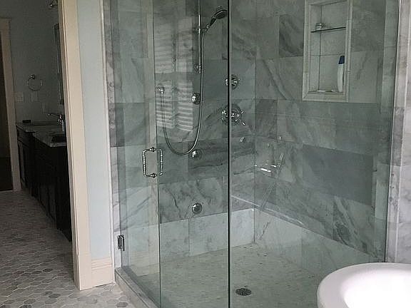 Marble tile Master shower