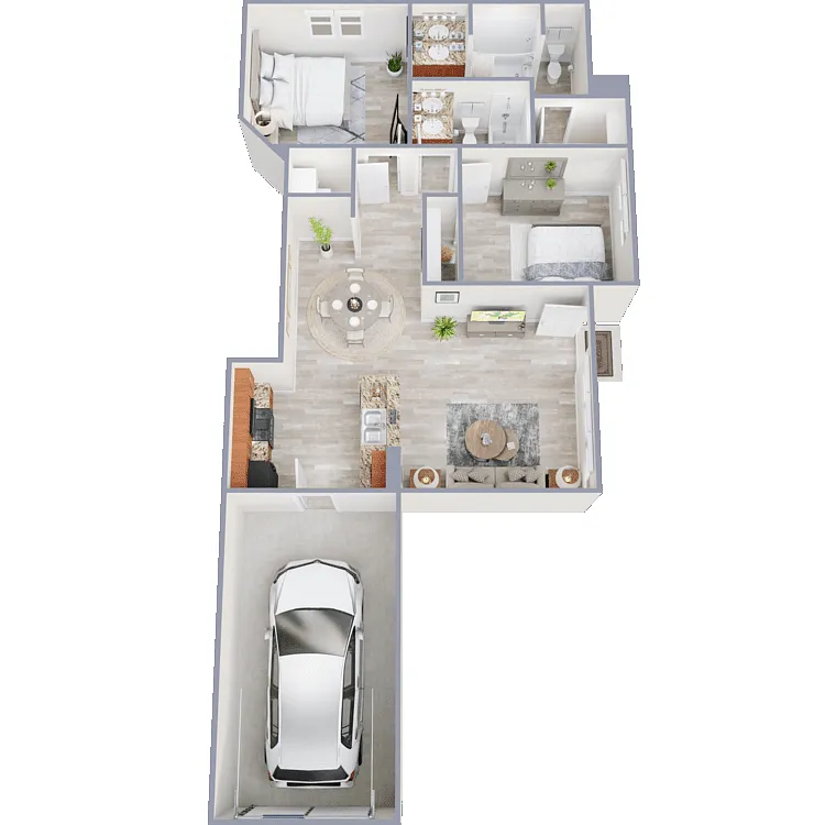 Floor plan Via Tuscany with Attached Garage included