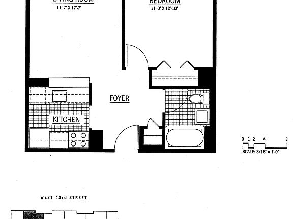 2nd image of 350 W 43rd St APT 3F