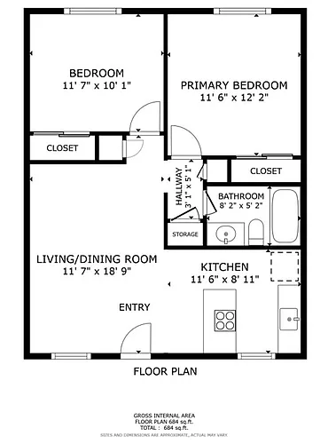 Floor plan 2 Bedroom