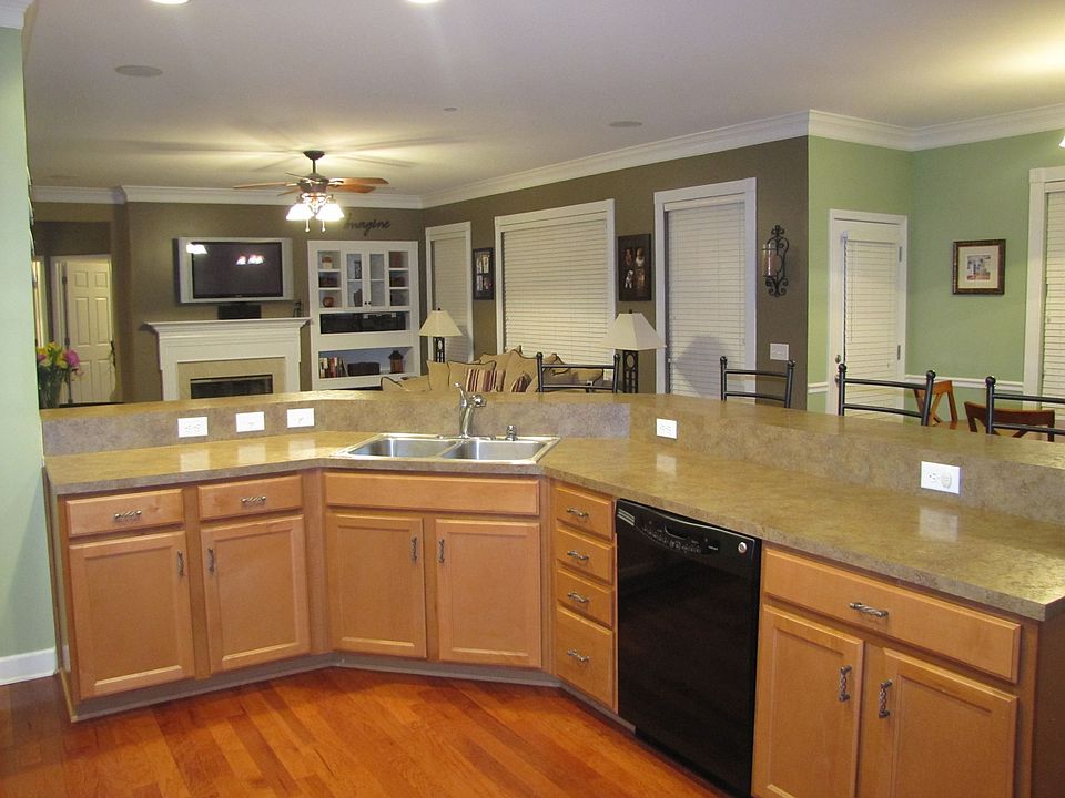 Large, open living and kitchen area