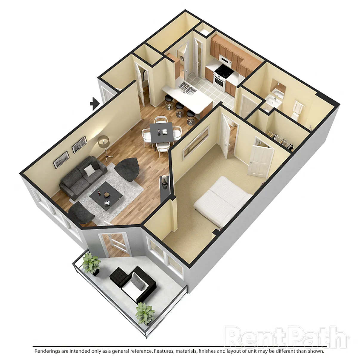 Floor plan 1X1 C