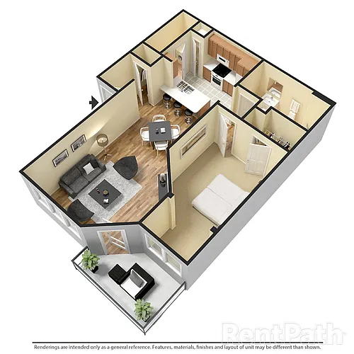 Floor plan 1X1 C