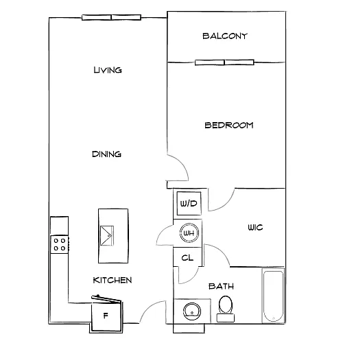Floor plan Design 1B