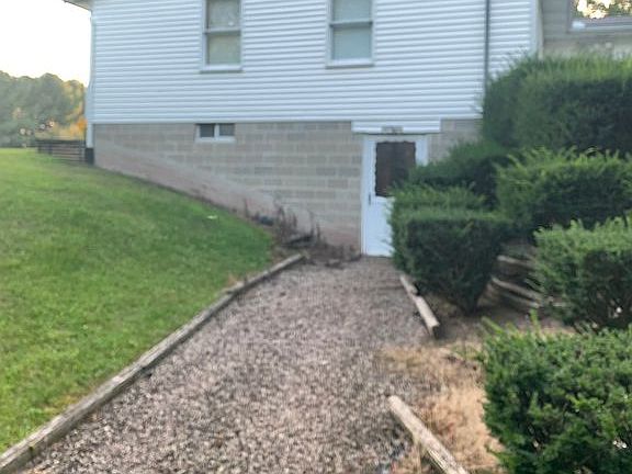 Outiside basement entrance