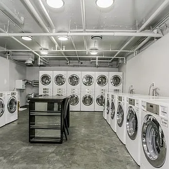 One of two laundry rooms