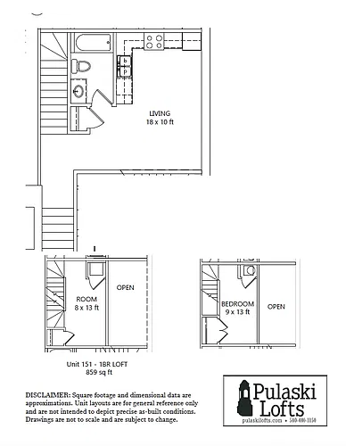 Floor plan One Bedroom 151