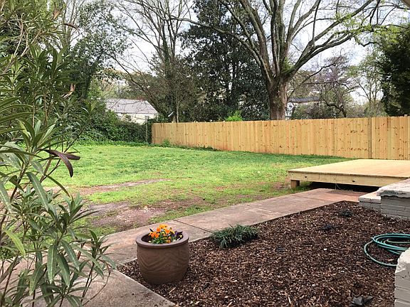 Large back yard and new deck