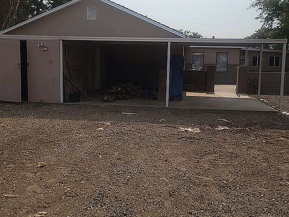back carport and work shop