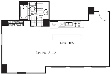 Floor plan Studio D1