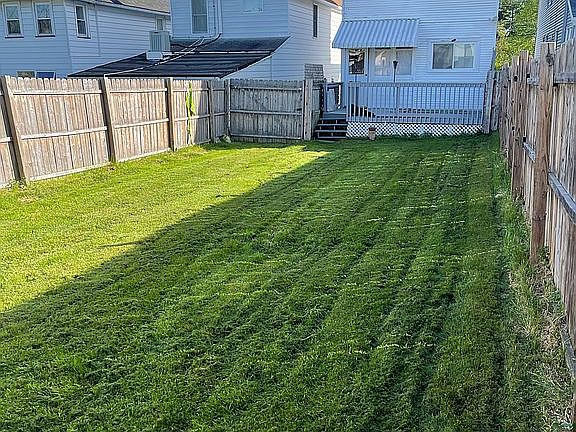 Yard view to the deck