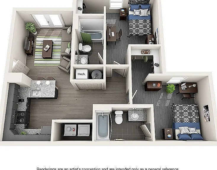 2 bedroom 2 bedroom