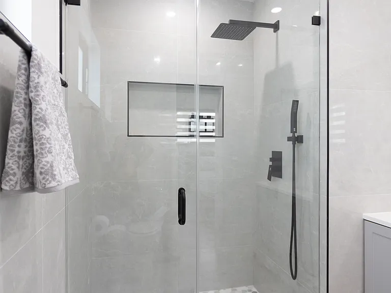 Shower in master bathroom