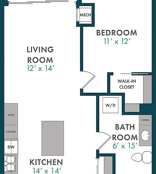 Floor Plan L | Domain | Apartments in Madison, WI Floor Plan L | Domain | Apartments in Madison, WI
