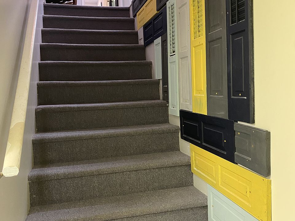 Interior steps leading to second/apartment level