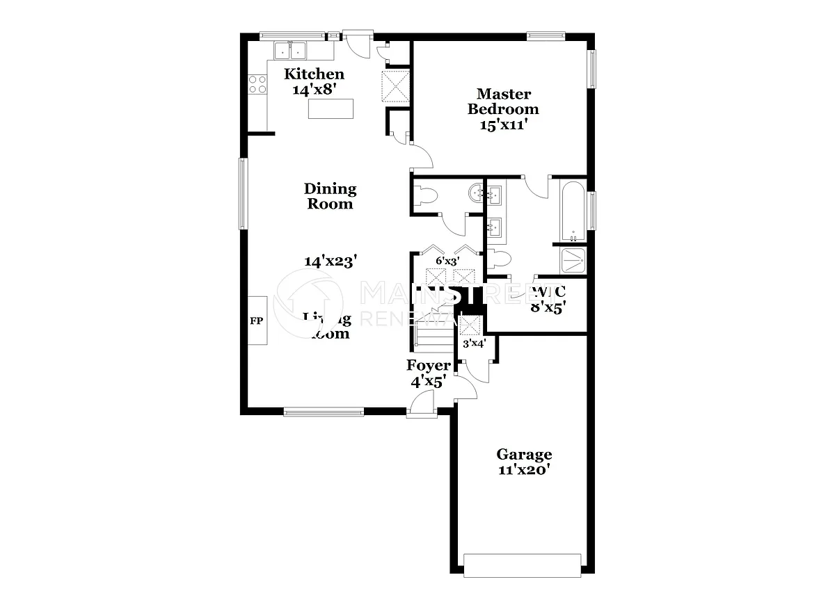 Floor Plan - 3328 Deering Dr