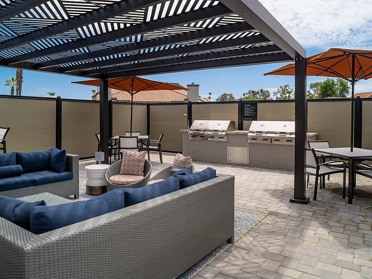 Outdoor Lounge with Grilling Area