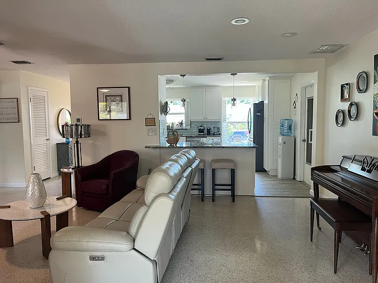 Living room into Kitchen