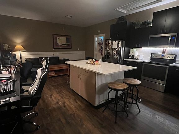 Kitchen Island and Living space area
