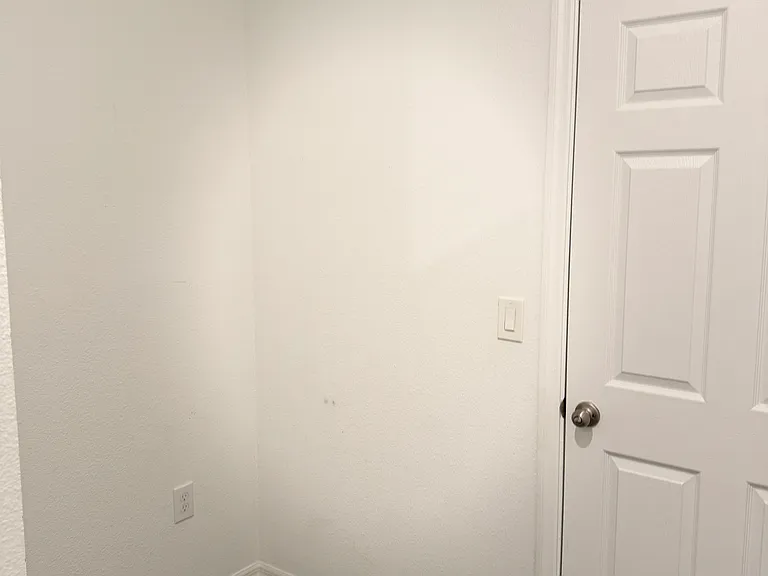 space next to garage door, can put extra refridge