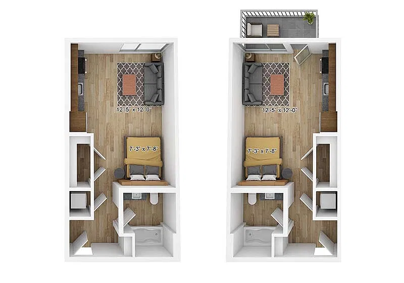 Floor plan Studio B