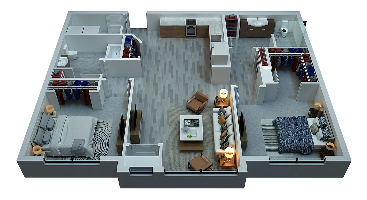 Floor plan 2 Bedrooms