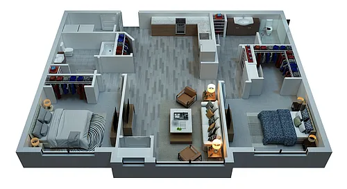 Floor plan 2 Bedrooms