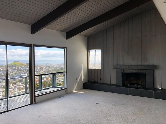 living room with fire place