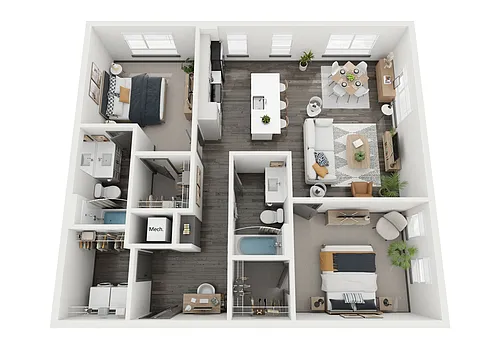 Floor plan Ensemble - Two Bedroom / Two Bathroom