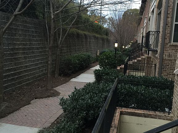 Sidewalk view from front stairs
