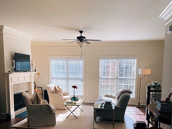 Open floor with cozy fireplace