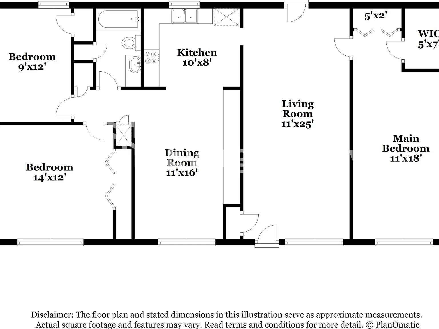 3 bed, 1.0 bath, 1458 sqft, $1,095 — Photo 2