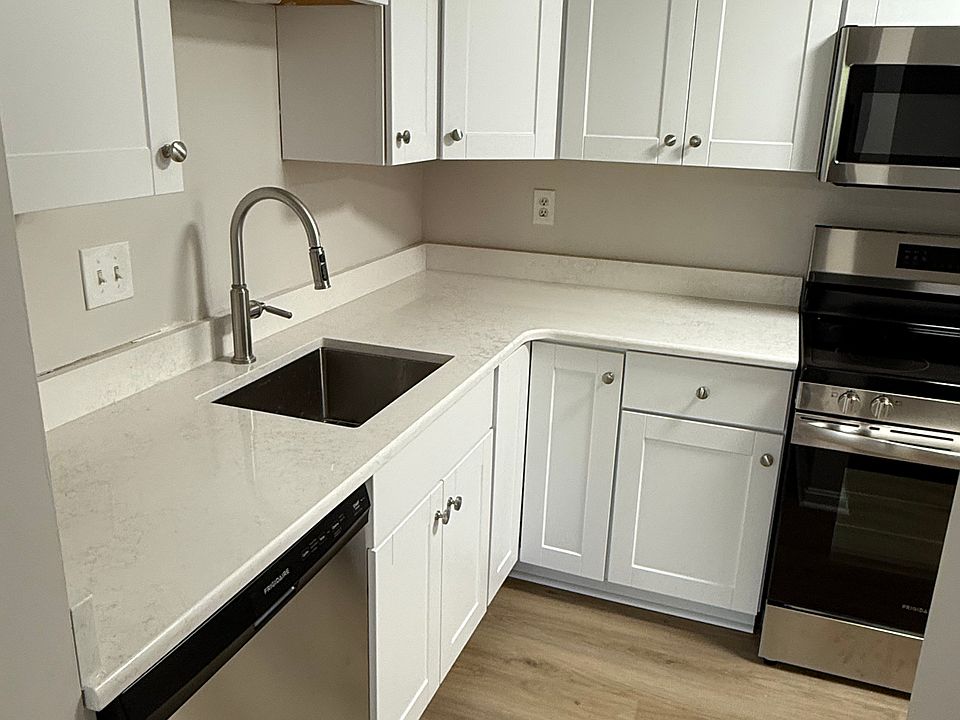 Brand new kitchen cabinets, countertops, and appliances.