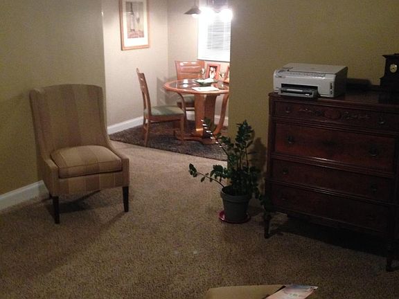 Looking at the dining room from the living room.