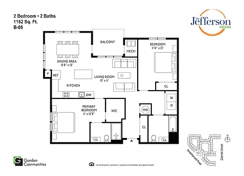 Floor plan B-05 Two Bedroom