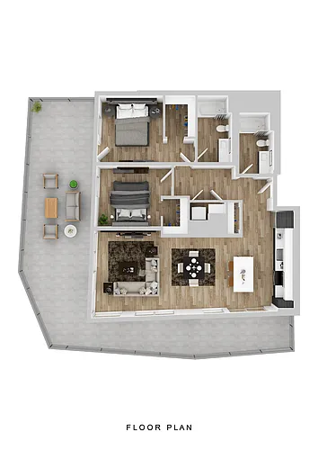 Floor plan Sitka - 2 Bed C2 Extra Large Patio