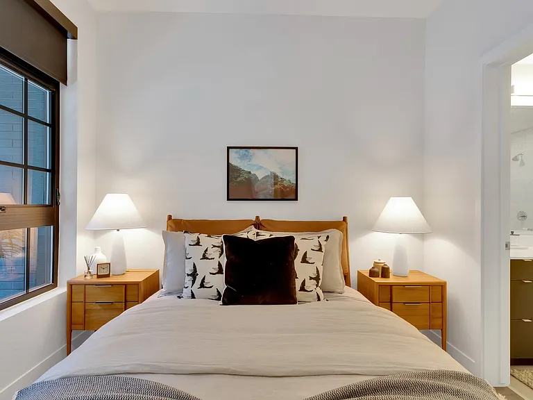 Cozy bedroom with ample space