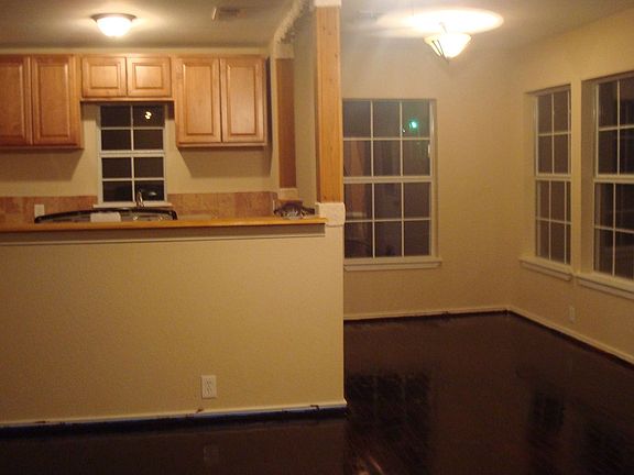 looking into kitchen