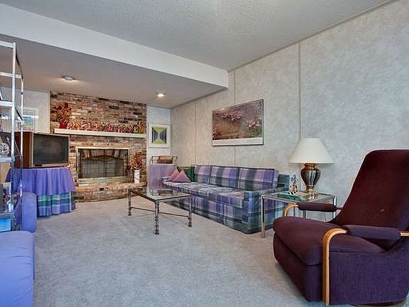 The lower level family room is a great place for the entire family.